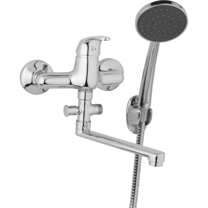 Nástenná umývadlová a sprchová batéria SLIM, rozteč 150 mm, s príslušenstvom, ramienko 300 mm