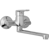 Nástenná drezová a umývadlová batéria FINERY, rozteč 100 mm, raminko 300 mm