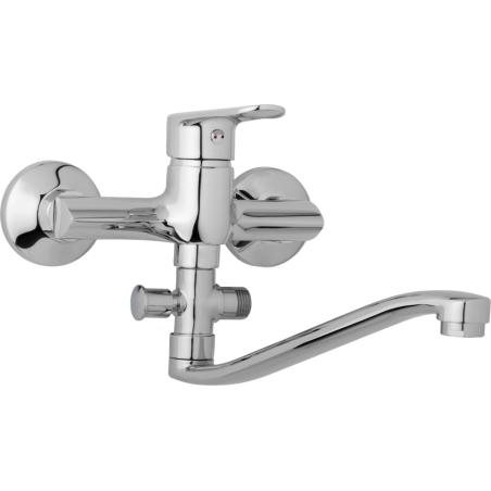 Nástenná umývadlová a sprchová batéria FINERY, roteč 150 mm, bez príslušenstva, ramienko 300 mm