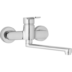 Nástenná drezová a umývadlová batéria MIRAM, rozteč 150 mm, ramienko 300 mm