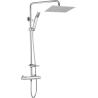 Sprchová sestava s termostatickou baterií s dvěma vývody, 20x20cm, s příslušenstvím