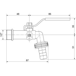 Zahradní ventil 1/2"-3/4"