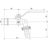 Záhradný ventil 1/2"-3/4"