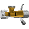 Rohový ventil 1/2" - 3/8", bez filtra